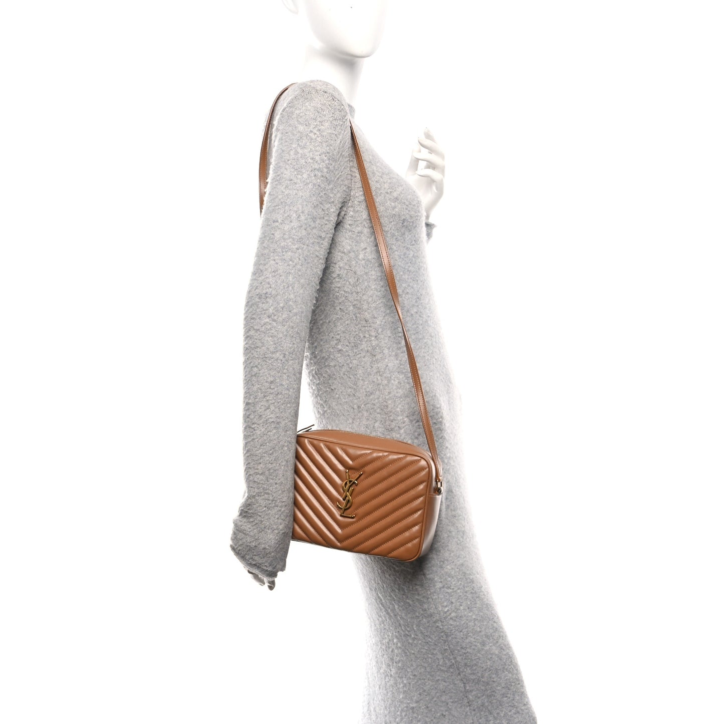 Calfskin Matelasse Monogram Lou Camera Bag Cinnamon