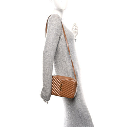 Saint Laurent Calfskin Matelasse Monogram Lou Camera Bag Cinnamon 2 of 10
