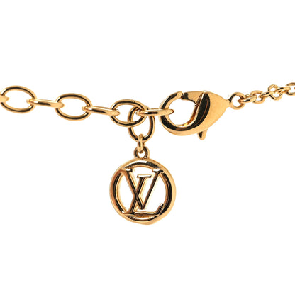 Louis Vuitton Metal Resin Pearl LV Floragram XS Necklace Gold White 4 of 7