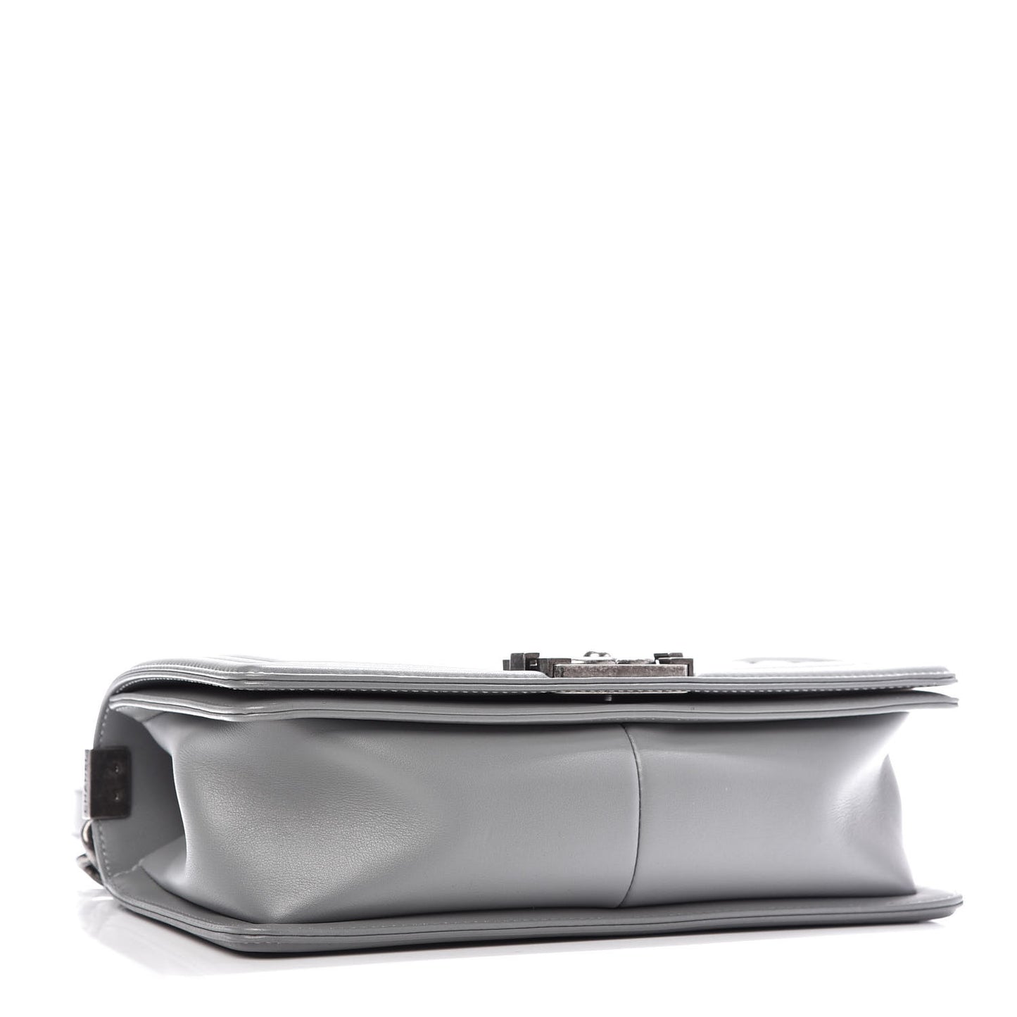 Calfskin Quilted Medium Boy Flap Grey