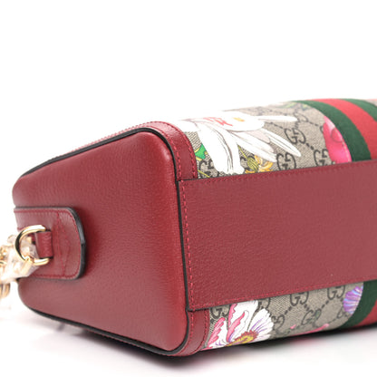 Gucci GG Supreme Monogram Flora Web Medium Ophidia Boston Red 7 of 8