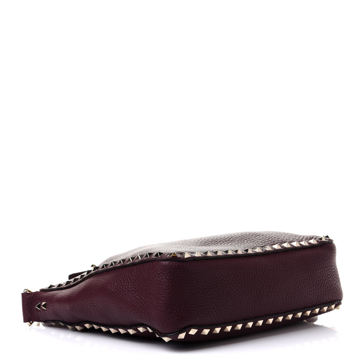 Valentino Garavani Pebbled Calfskin Small Rockstud Flip-Lock Messenger Bag Vinaccia 3 of 10