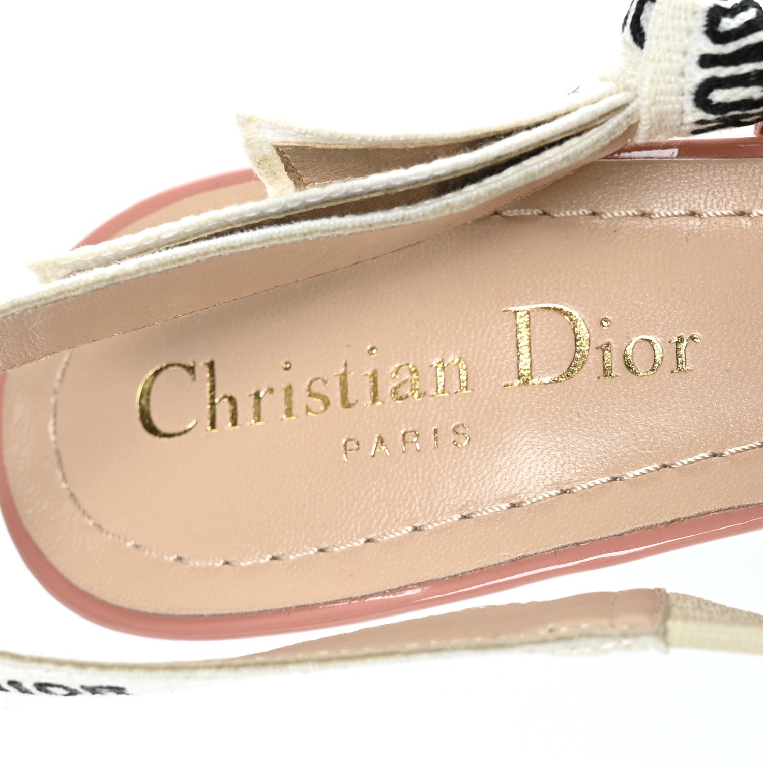 Christian Dior Patent Ribbon J'Adior Slingback 100mm Pumps 36 Pink 6 of 7