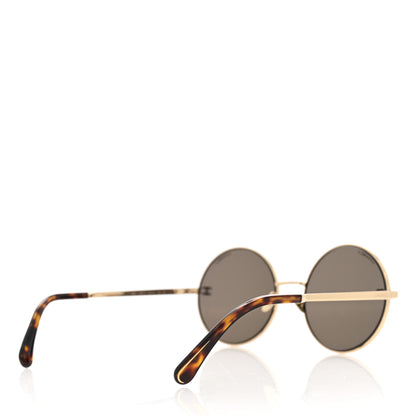 Chanel Metal Round Sunglasses 4268 Gold Tortoise 3 of 7