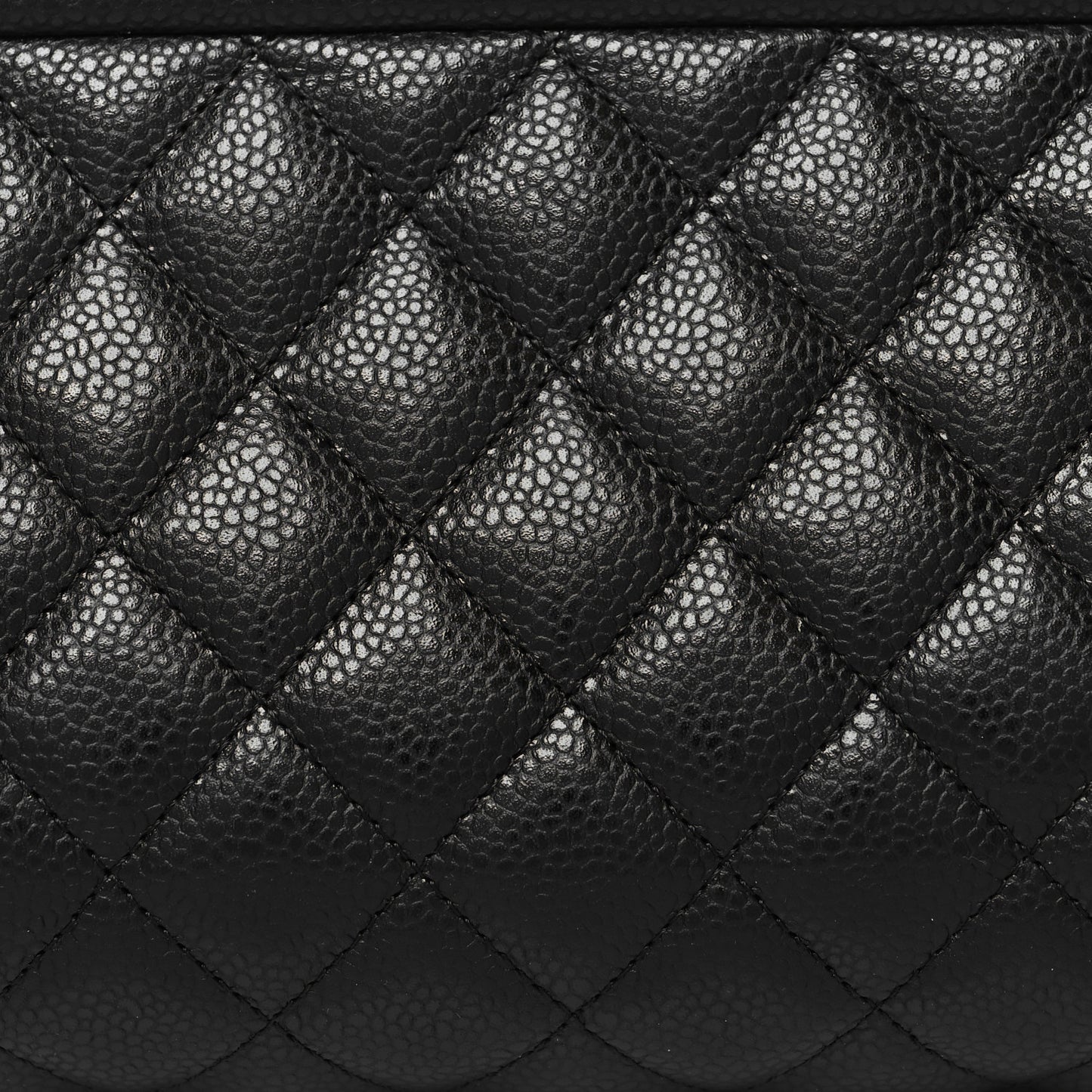 Caviar Quilted Timeless Clutch Black