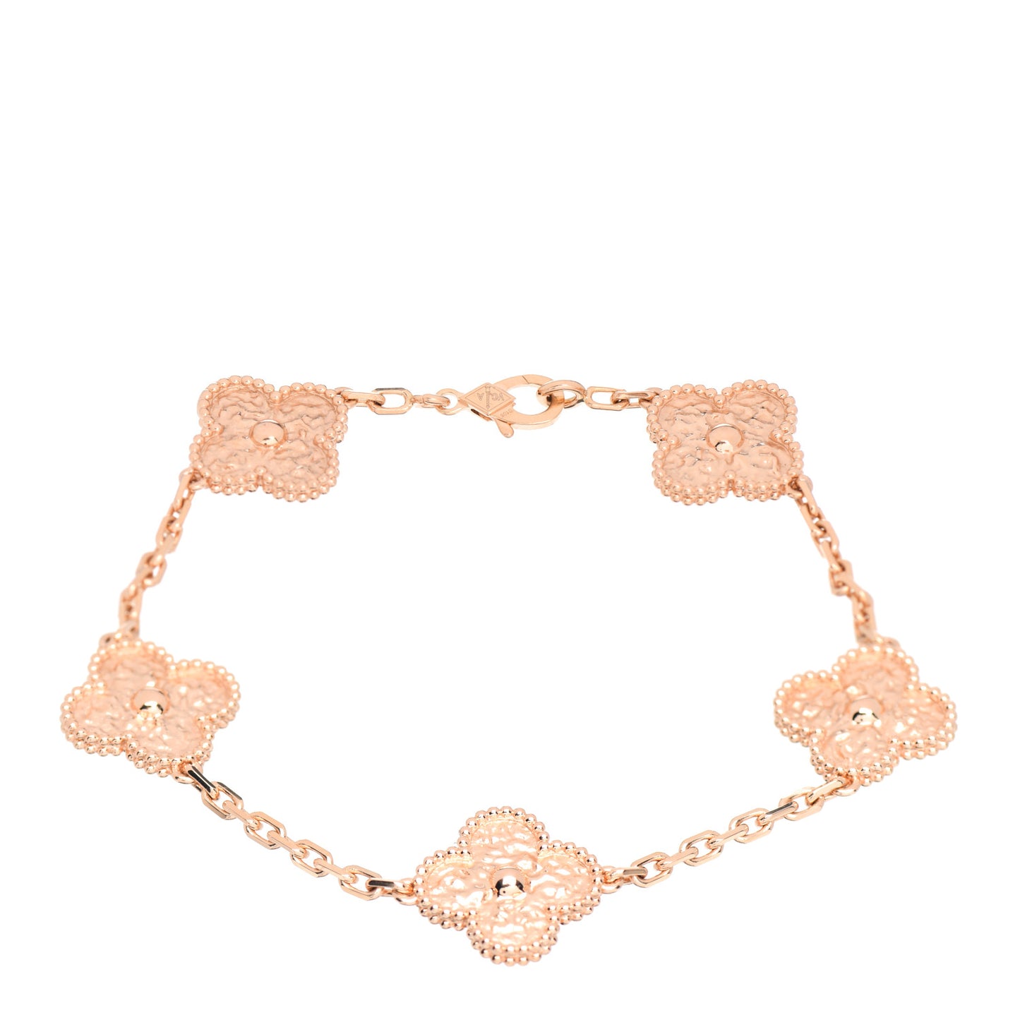 18K Rose Gold 5 Motifs Vintage Alhambra Bracelet