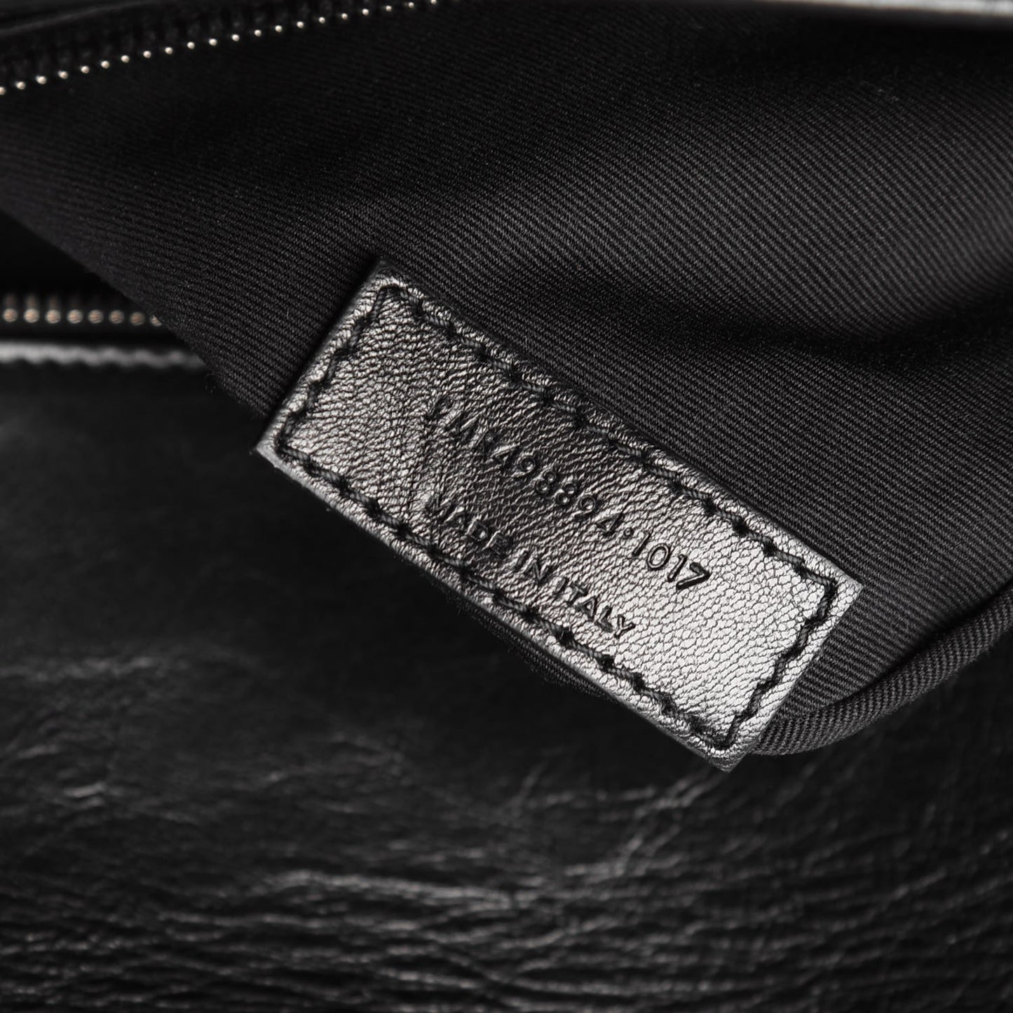 Crinkled Calfskin Matelasse Monogram Medium Niki Chain Satchel Black