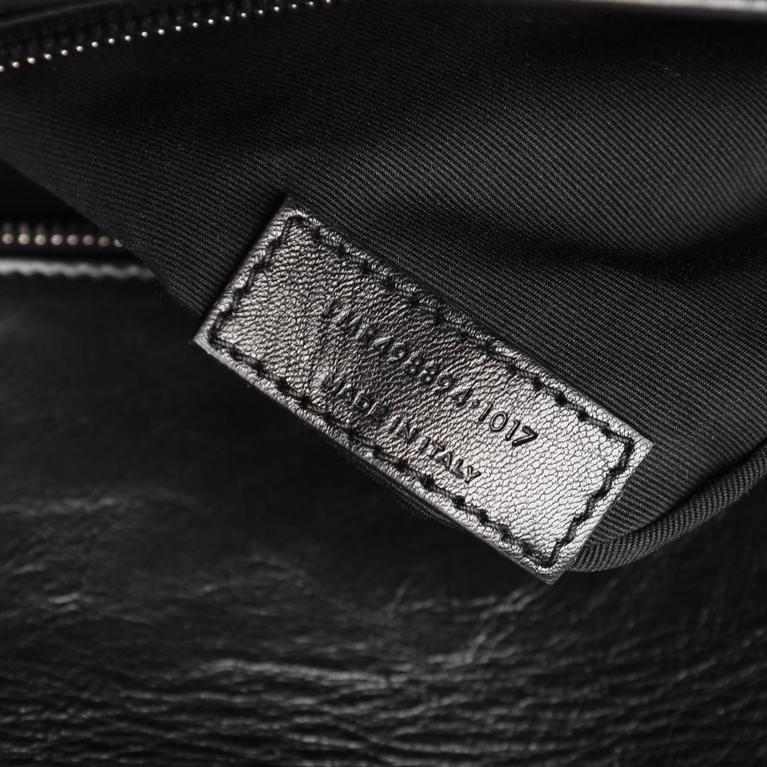 Saint Laurent Crinkled Calfskin Matelasse Monogram Medium Niki Chain Satchel Black 8 of 8