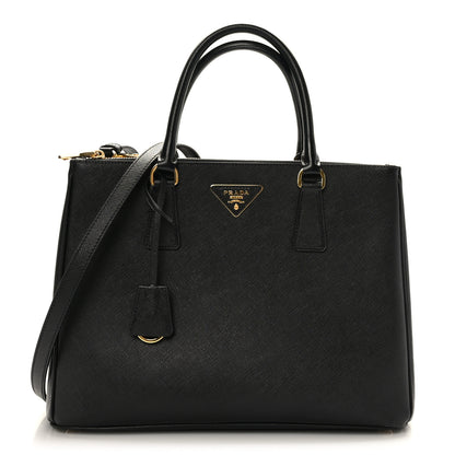 Prada Saffiano Medium Galleria Double Zip Tote Black 1 of 8