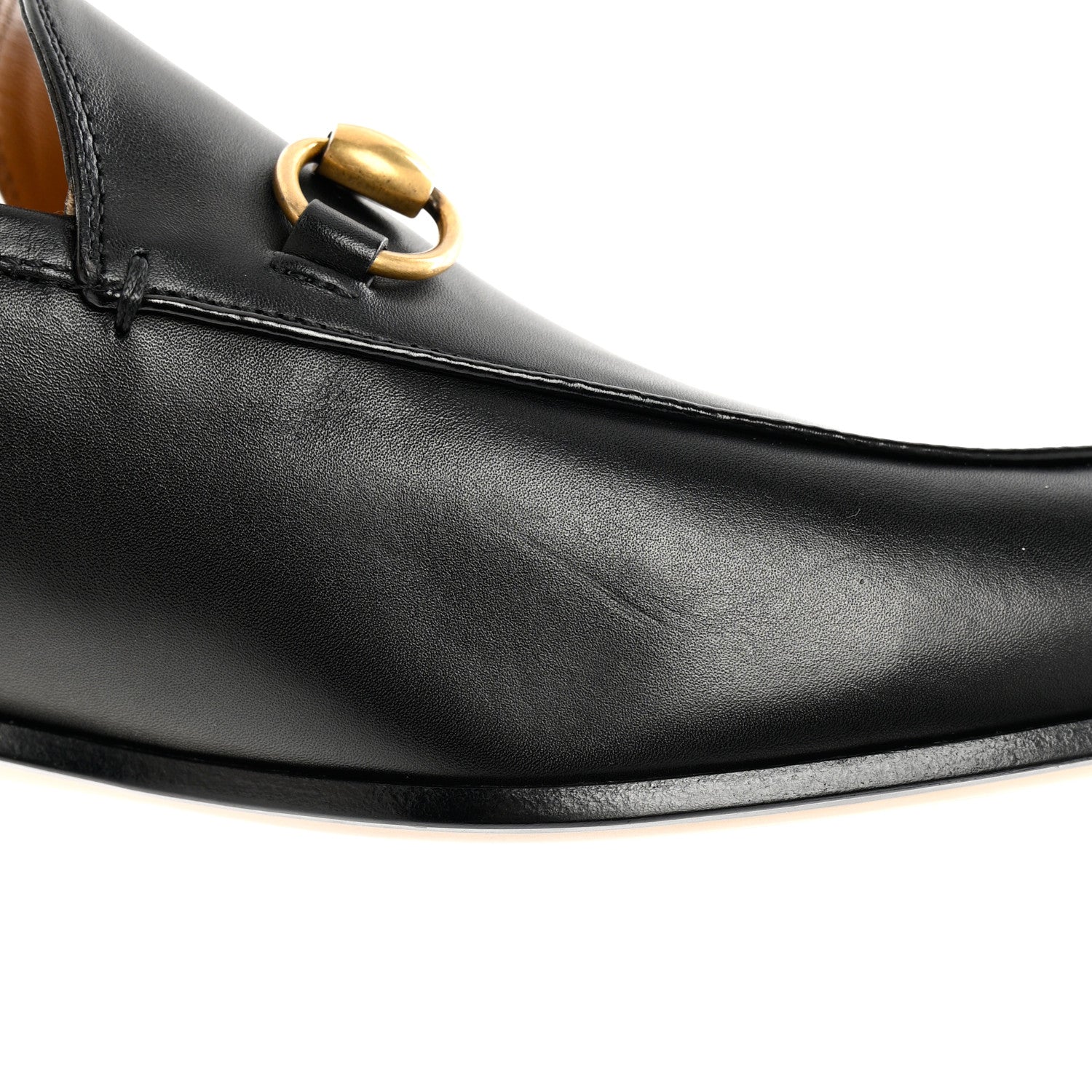 Gucci Calfskin Horsebit Mens Jordaan Loafers 10.5 Black 11 of 14