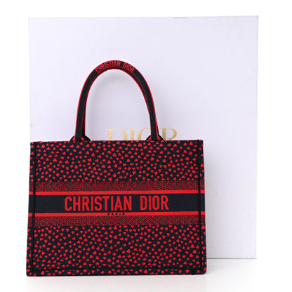 Christian Dior Canvas Embroidered Pop Heart I Love Paris Medium Book Tote Red Multicolor 11 of 11