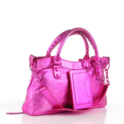 Balenciaga Metallic Chevre Classic Hardware First Magenta 4 of 10
