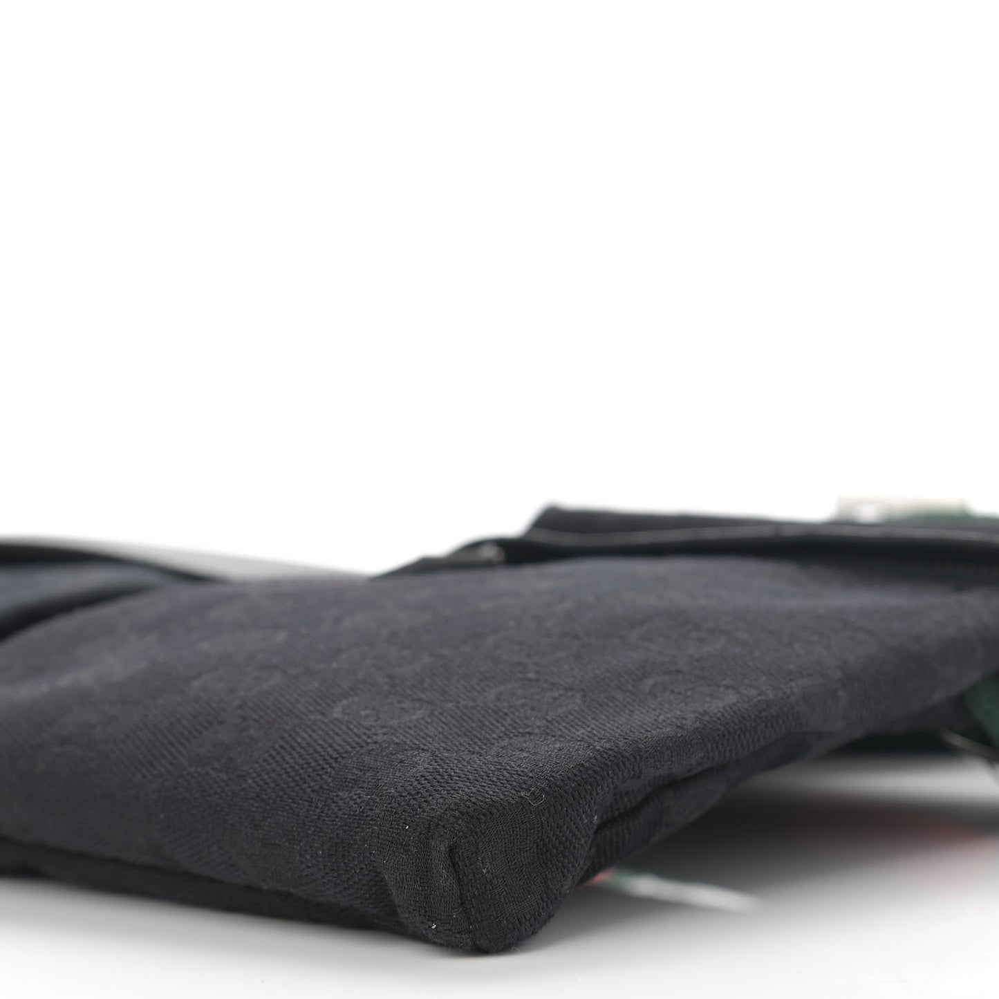 GG Monogram Web Double Pocket Belt Bag Black