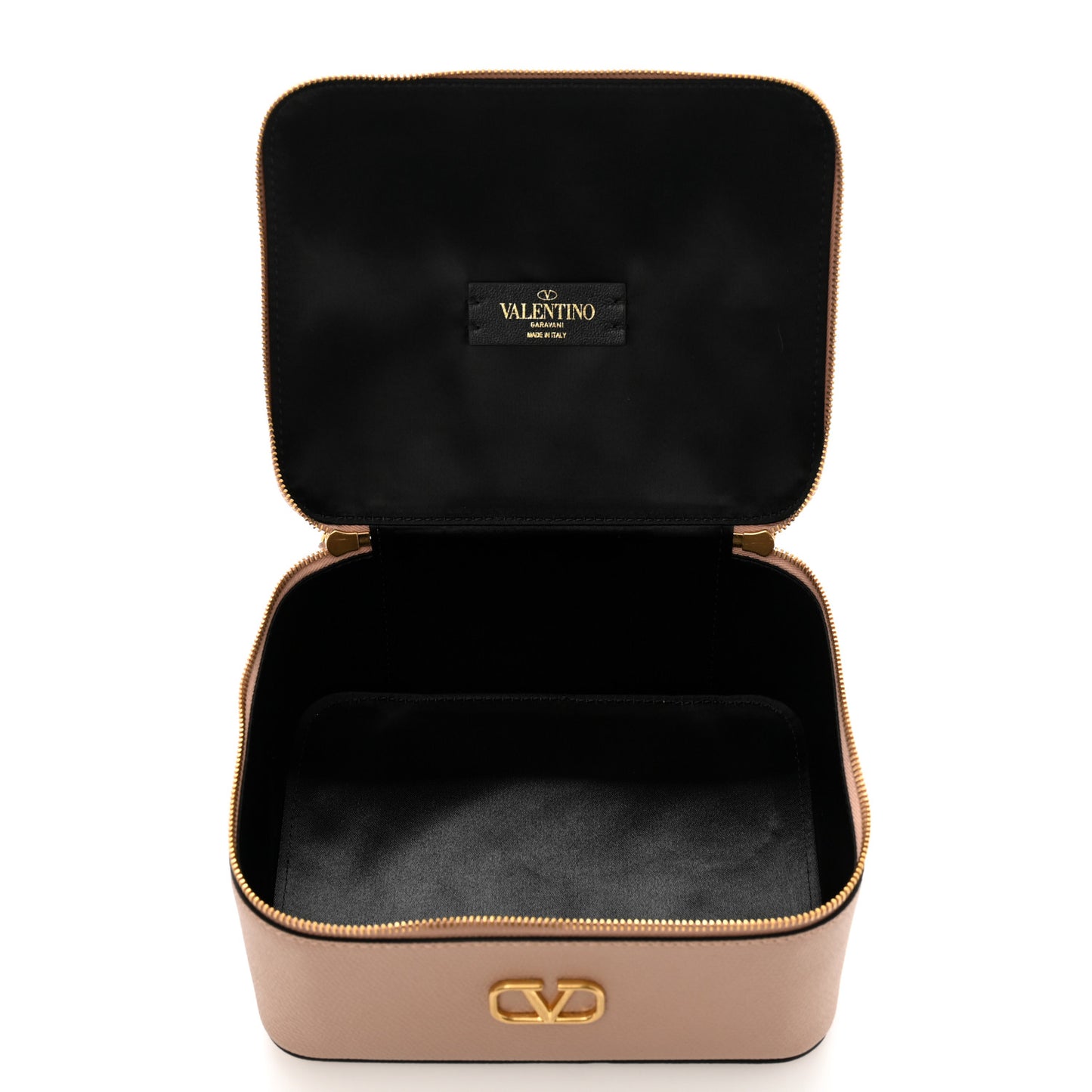 Grained Calfskin VLogo Signature Wash Bag Rose Cannelle