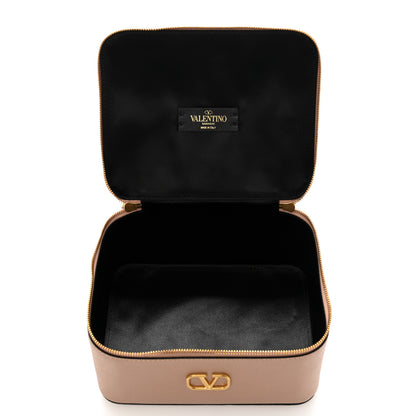 Valentino Garavani Grained Calfskin VLogo Signature Wash Bag Rose Cannelle 7 of 9