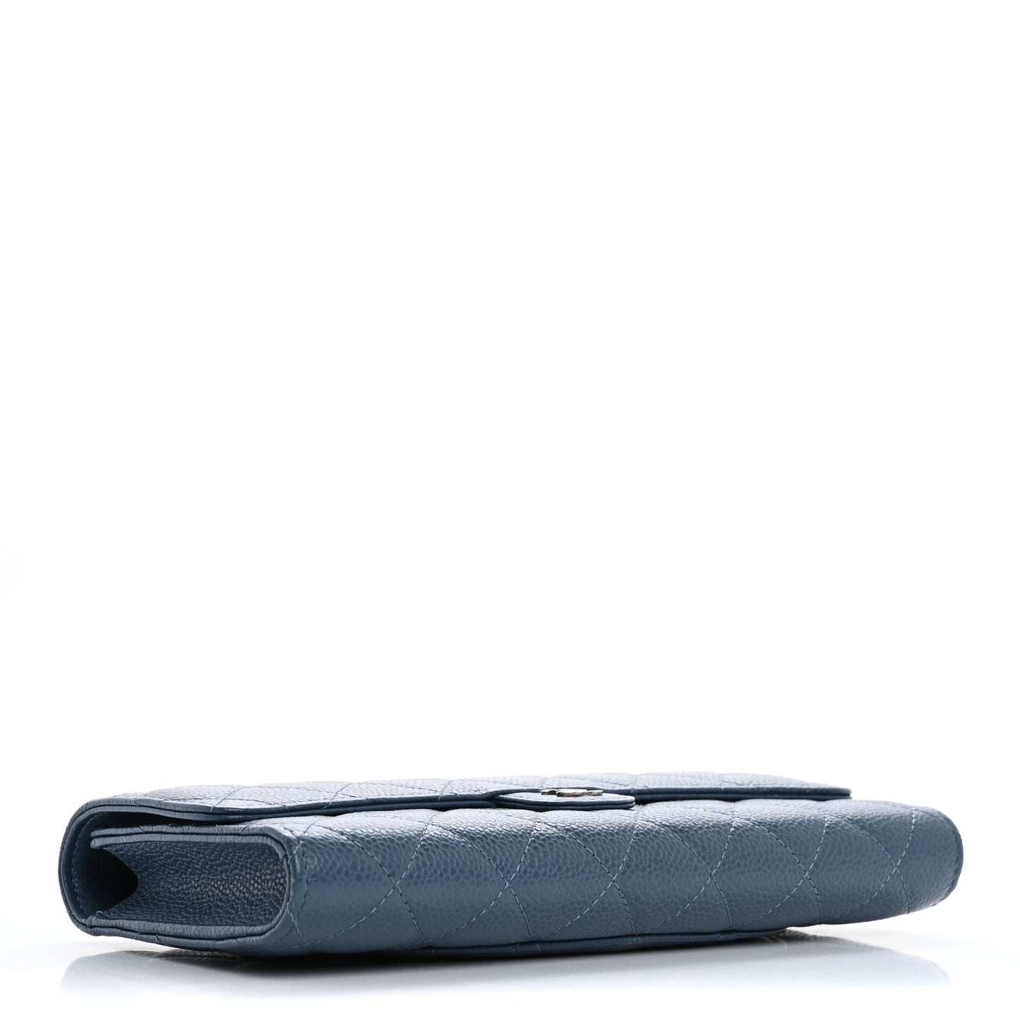 Caviar Quilted Travel Wallet Blue