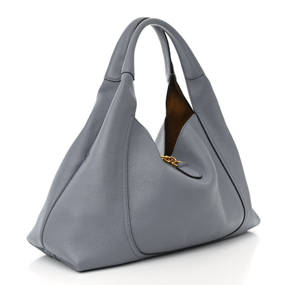 Gucci Grained Calfskin Softbit Maxi Shoulder Bag Dusty Blue 4 of 11