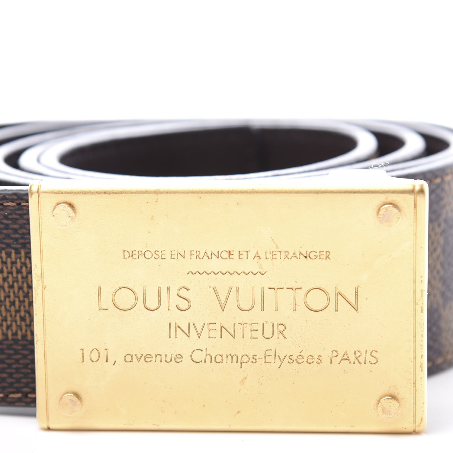 Louis Vuitton Damier Ebene Inventeur Belt 90 36 6 of 7