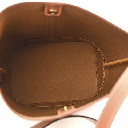 Celine Triomphe Canvas Calfskin Small Bucket Bag White 5 of 11