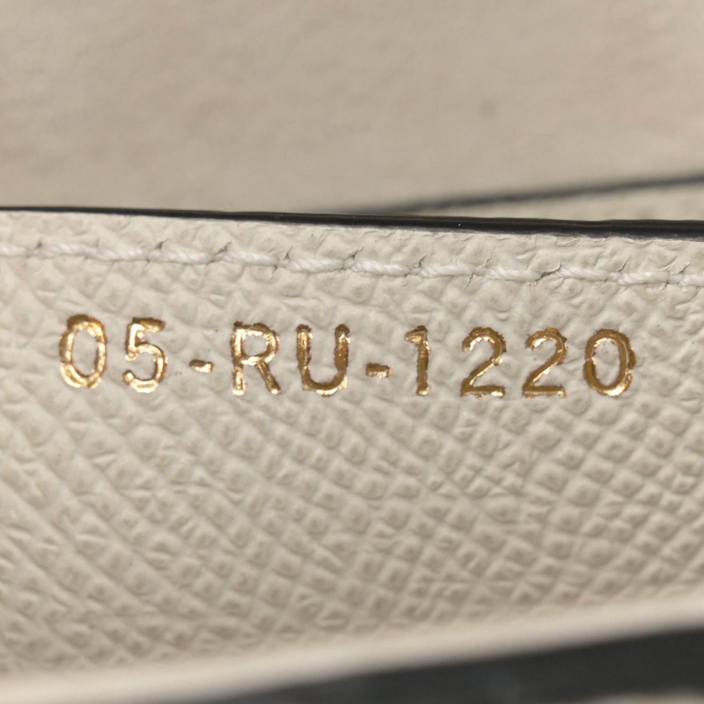 Grained Calfskin Saddle Bag White