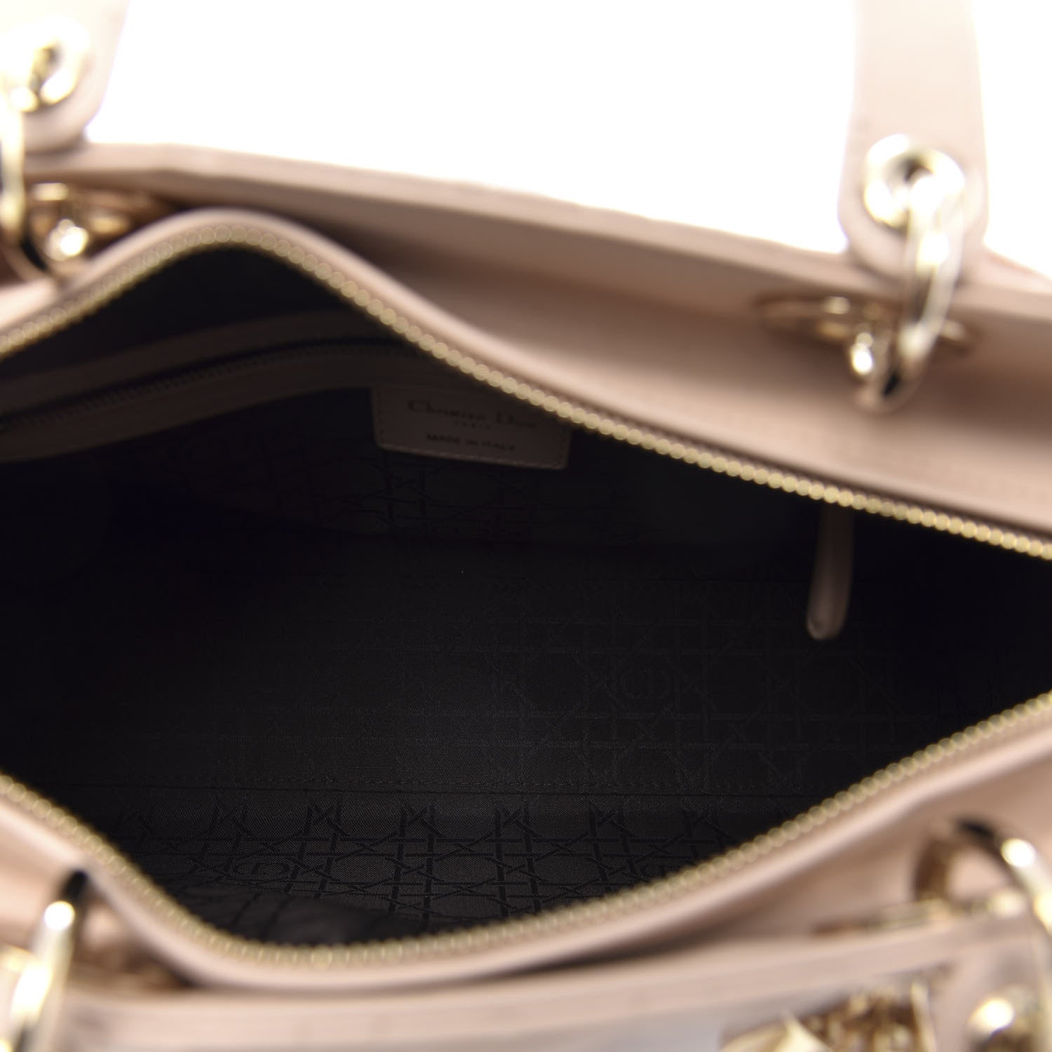 Christian Dior Lambskin Cannage Large Lady Dior Beige 5 of 11