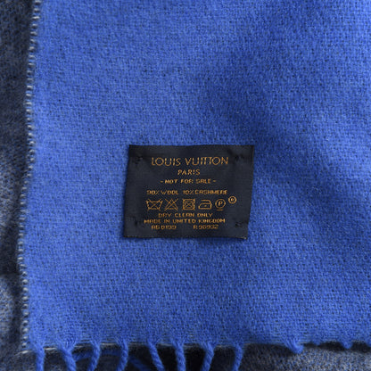Louis Vuitton Wool Cashmere Classic Throw Navy 2 of 3