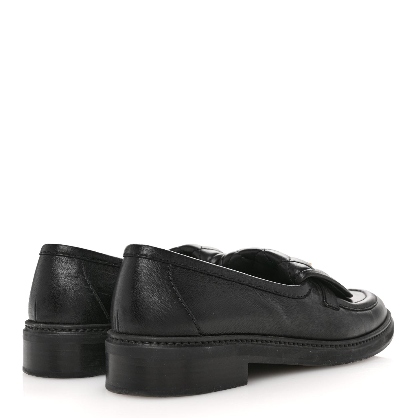 Lambskin Quilted CC Turnlock Loafers 38.5 Black