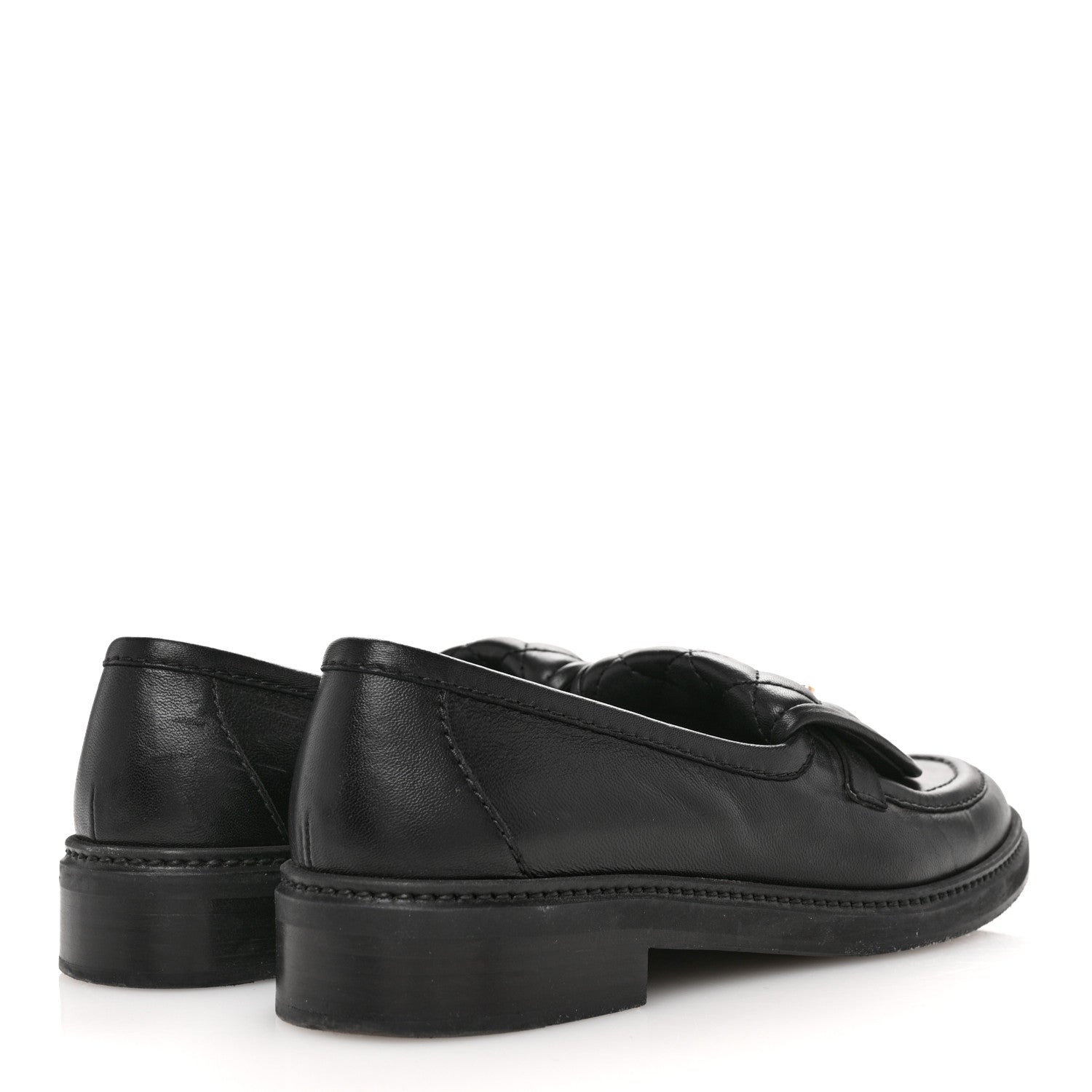 Chanel Lambskin Quilted CC Turnlock Loafers 38.5 Black 5 of 11