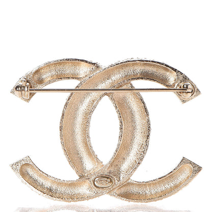Chanel Crystal CC Brooch Gold 3 of 5