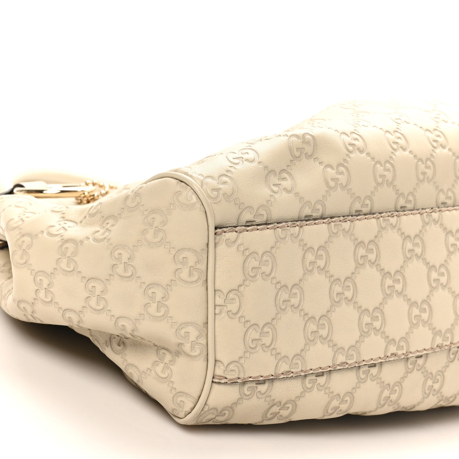 Gucci Guccissima Medium Sukey Tote Mystic White 9 of 10