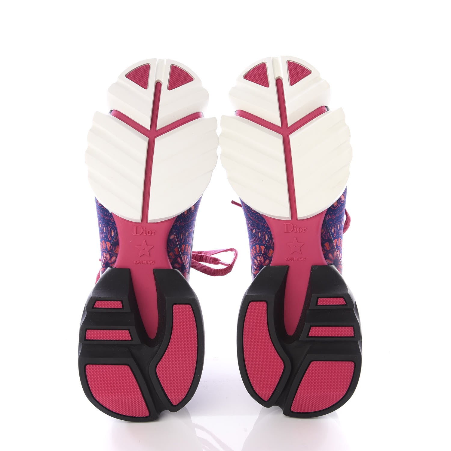 Christian Dior Technical Fabric Rubber Womens Fireworks D-Connect Sneakers 39 Deep Blue Pink 6 of 9