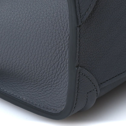 Celine Drummed Calfskin Nano Luggage Kohl 10 of 14