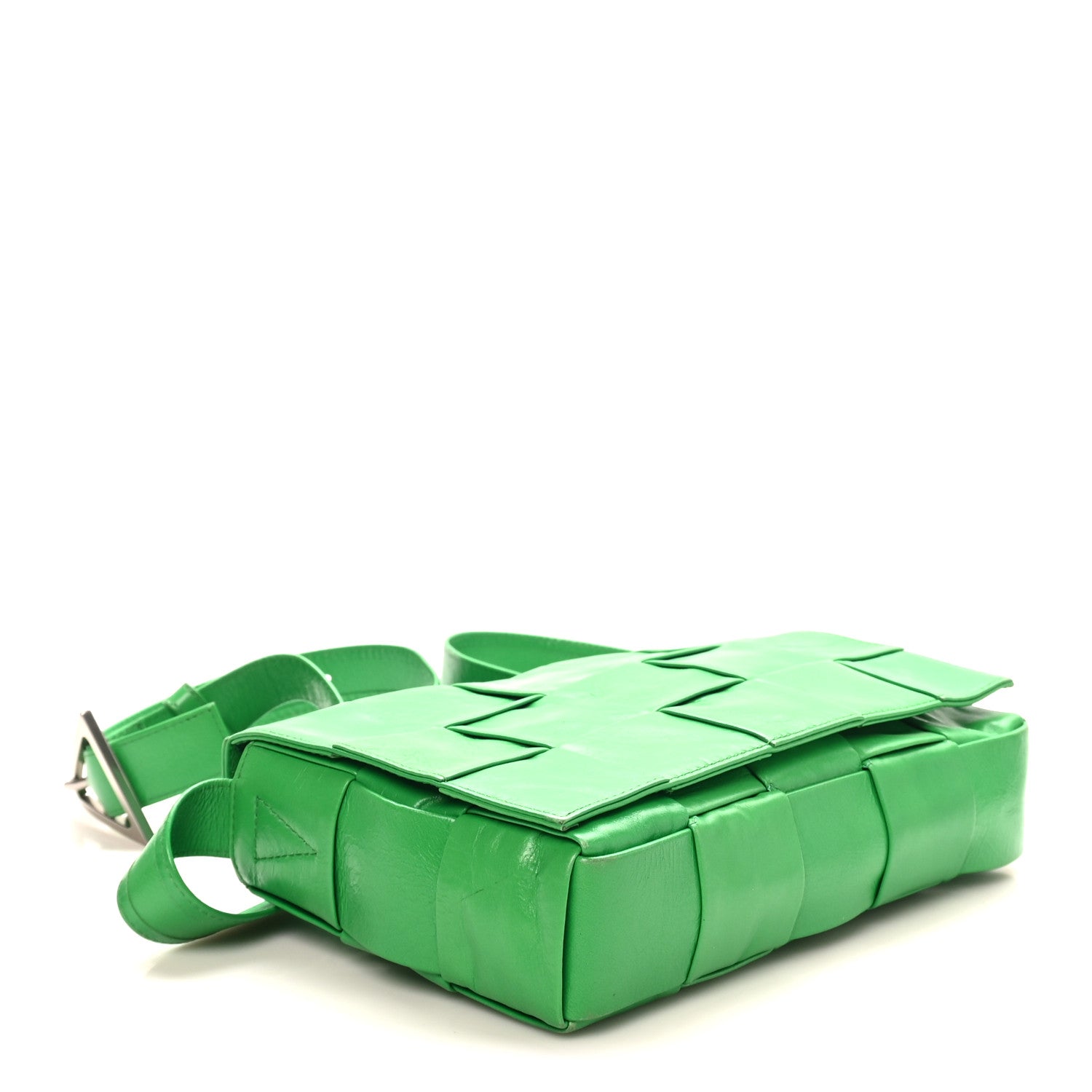Bottega Veneta Paper Calfskin Maxi Intreccio Cassette Crossbody Bag Parakeet 4 of 9