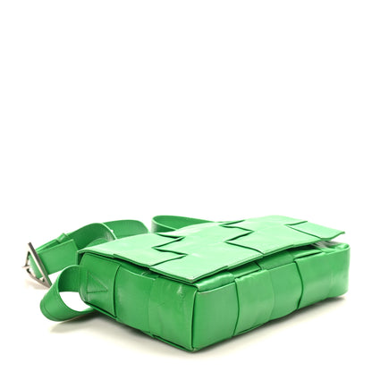 Bottega Veneta Paper Calfskin Maxi Intreccio Cassette Crossbody Bag Parakeet 4 of 9