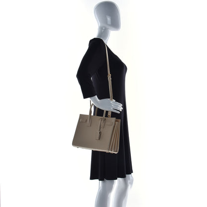 Saint Laurent Calfskin Baby Sac de Jour Dark Beige 2 of 24