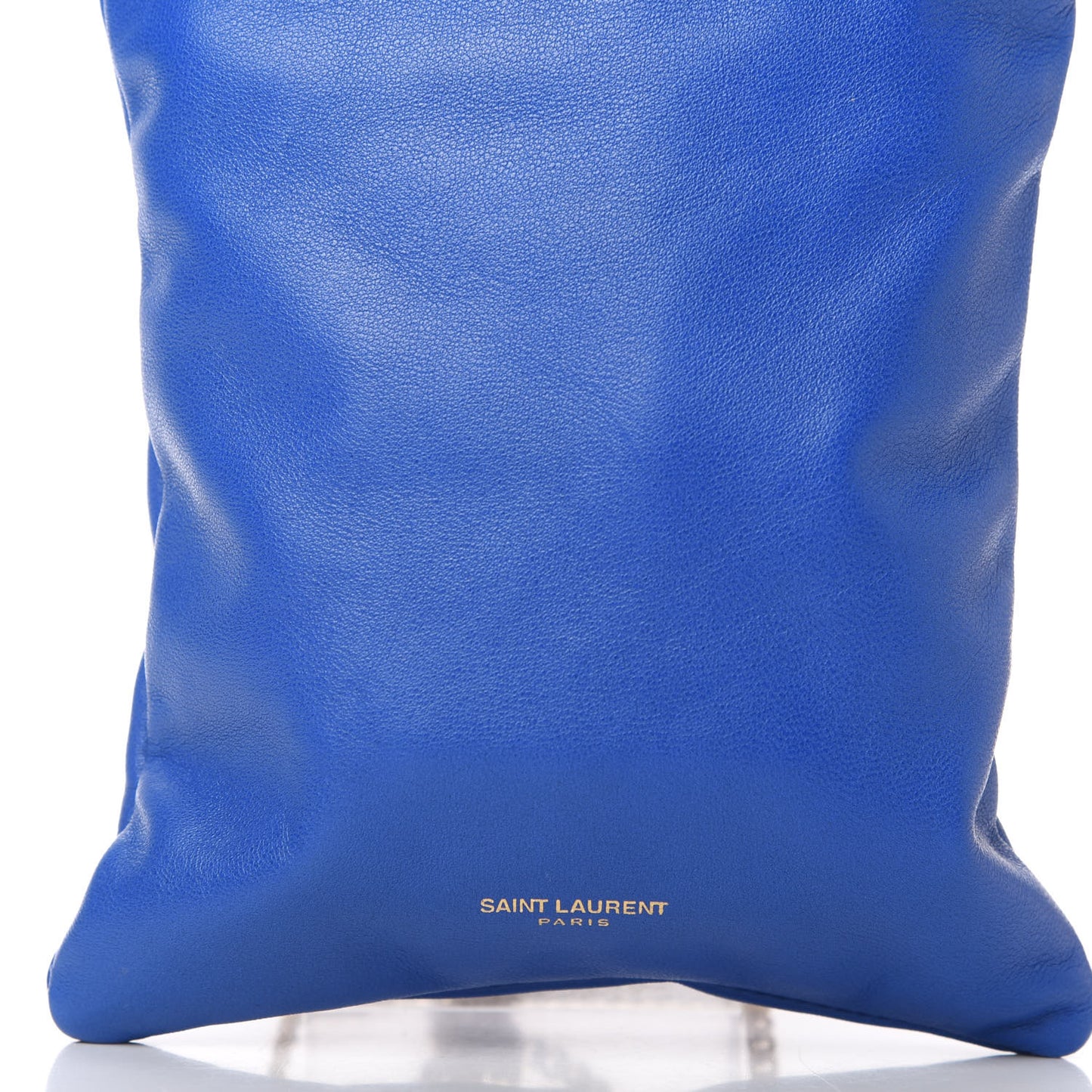 Lambskin Paris Drawstring Pouch Bleu Majorelle