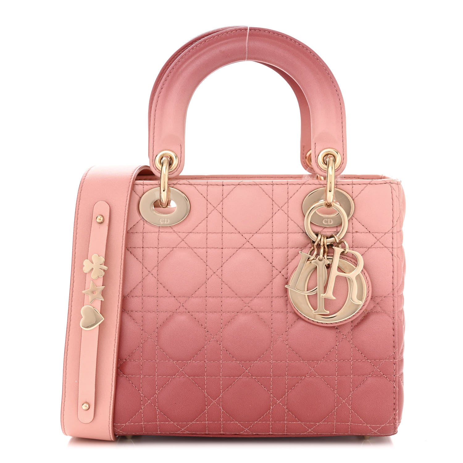 Christian Dior Lambskin Cannage Gradient Small My ABCDior Lady Dior Pink 1 of 11
