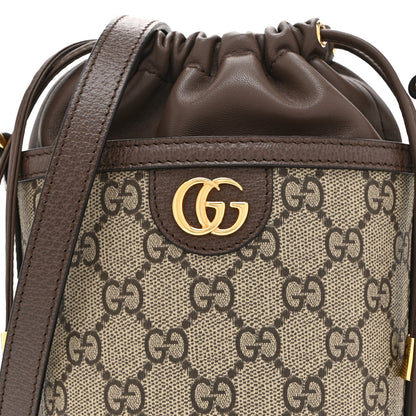 Gucci GG Supreme Monogram Ophidia Mini Bucket Bag Beige Ebony 8 of 10