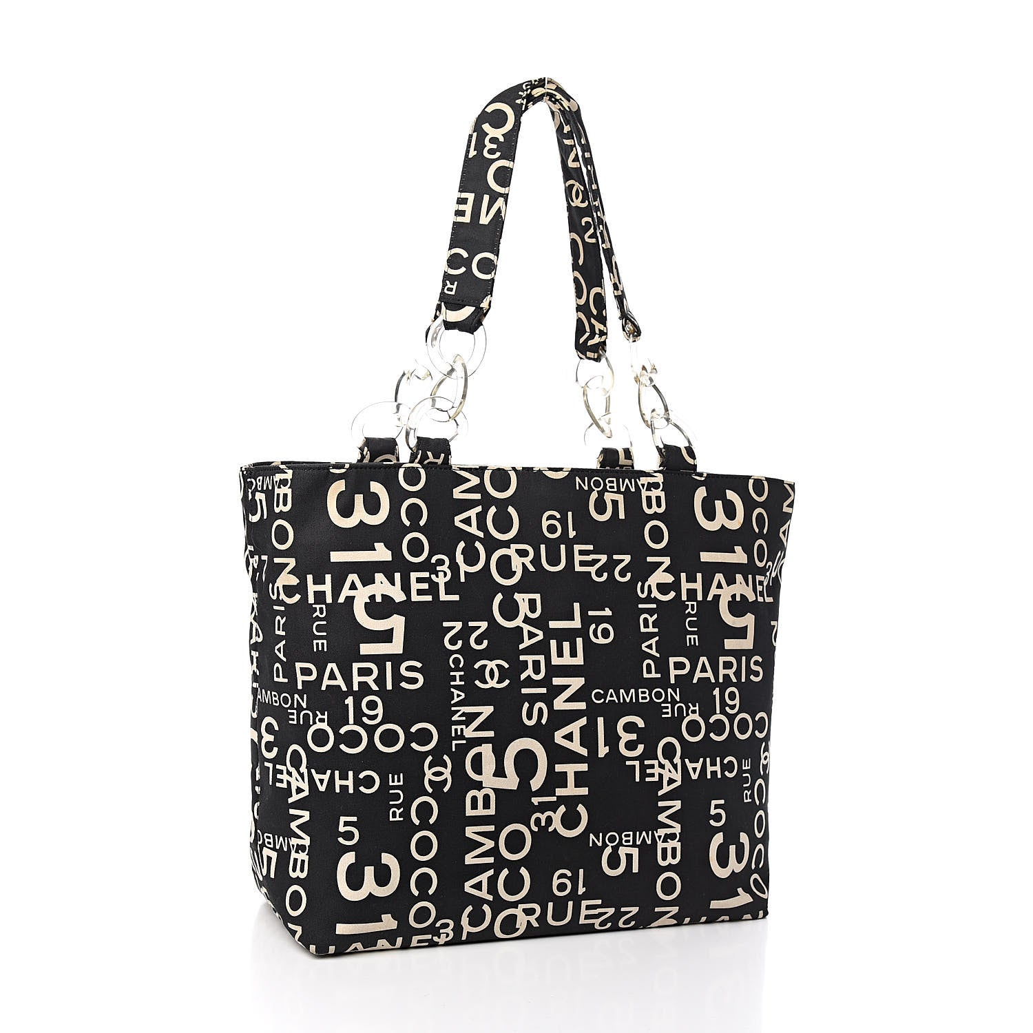 Chanel Canvas 31 Rue Cambon Beach Tote Black 3 of 14
