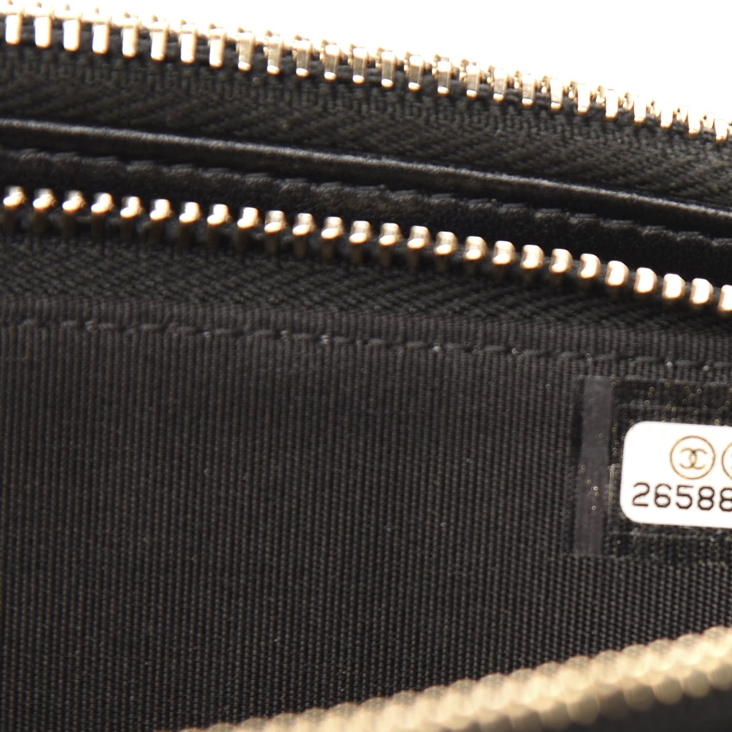 Caviar Chevron Small Boy Clutch With Chain Black