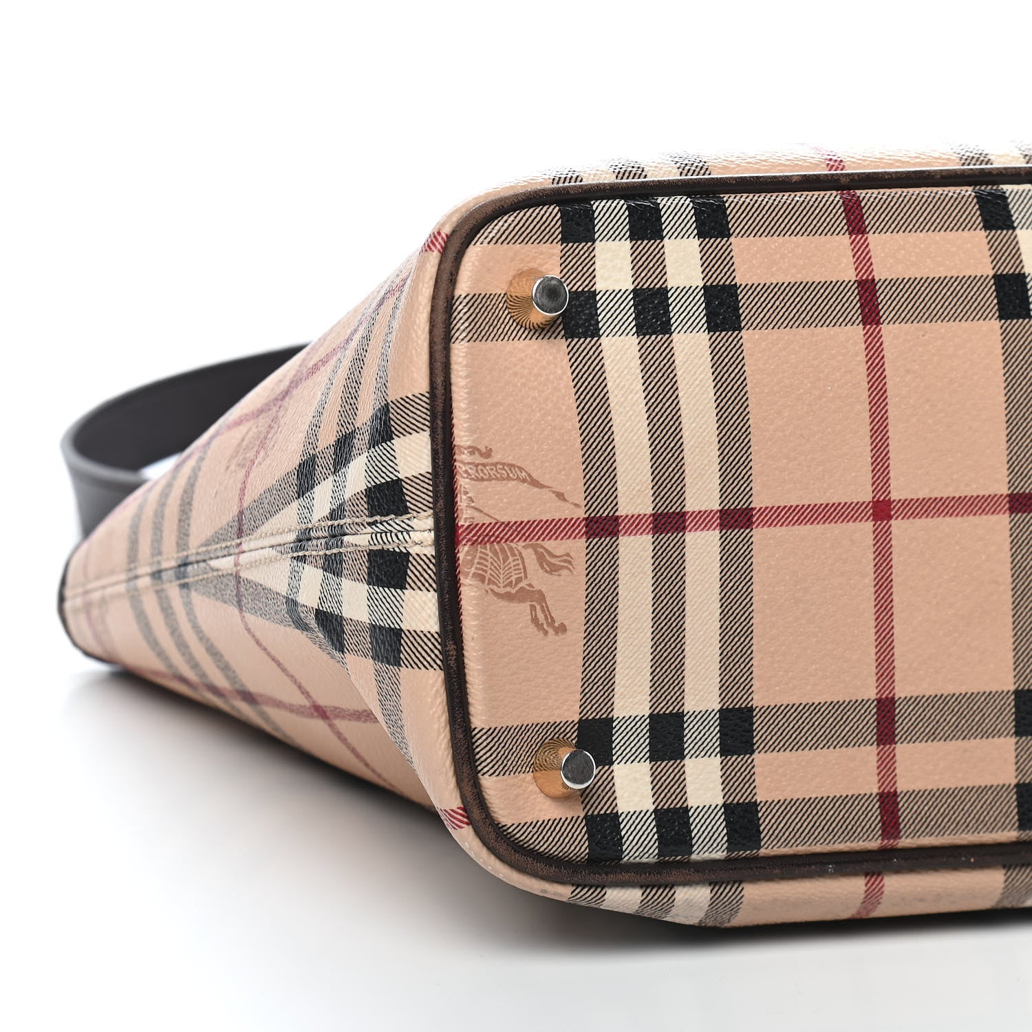 Burberry Haymarket Check Medium Regent Tote Chocolate 9 of 11