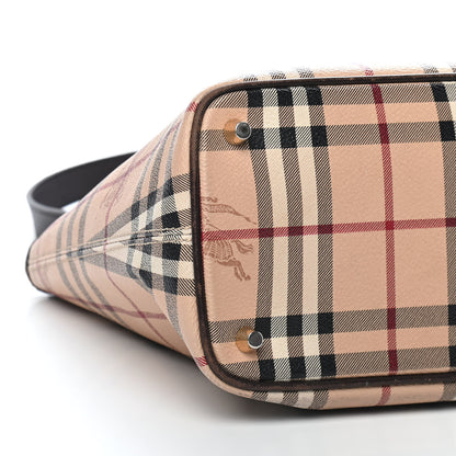 Burberry Haymarket Check Medium Regent Tote Chocolate 9 of 11