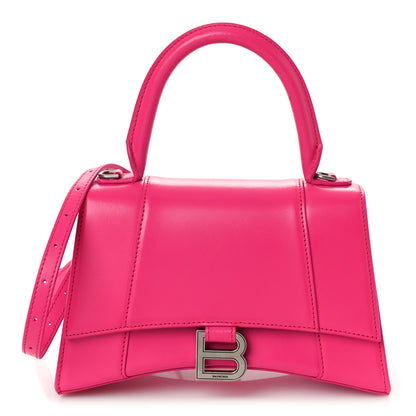 Balenciaga Shiny Box Calfskin Small Hourglass Top Handle Bag Acid Fuchsia 1 of 10