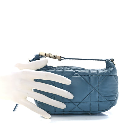 Christian Dior Calfskin Macrocannage Small Diortravel Nomad Pouch Horizon Blue 2 of 11