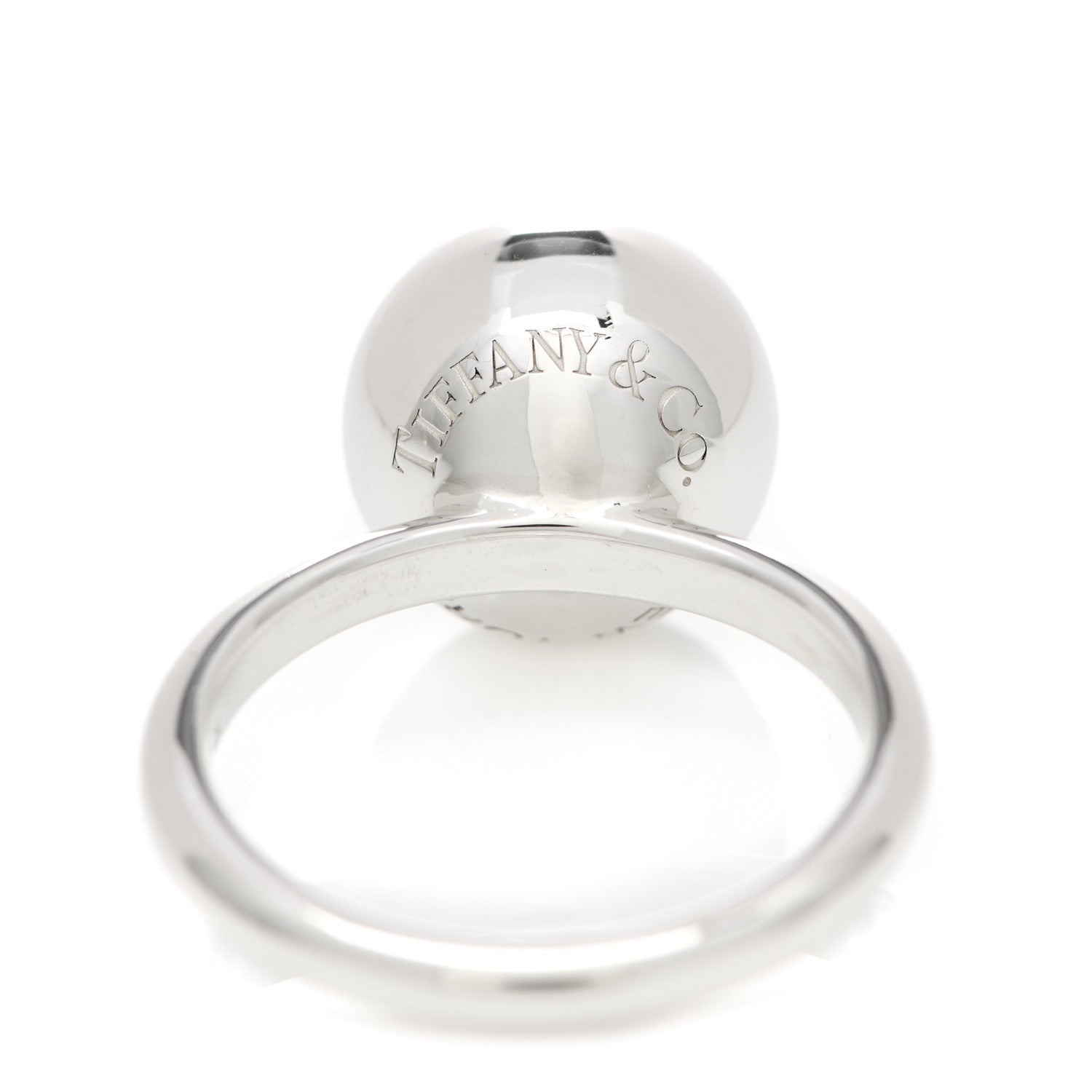Tiffany Sterling Silver 12mm HardWear Ball Ring 53 6.5 5 of 6