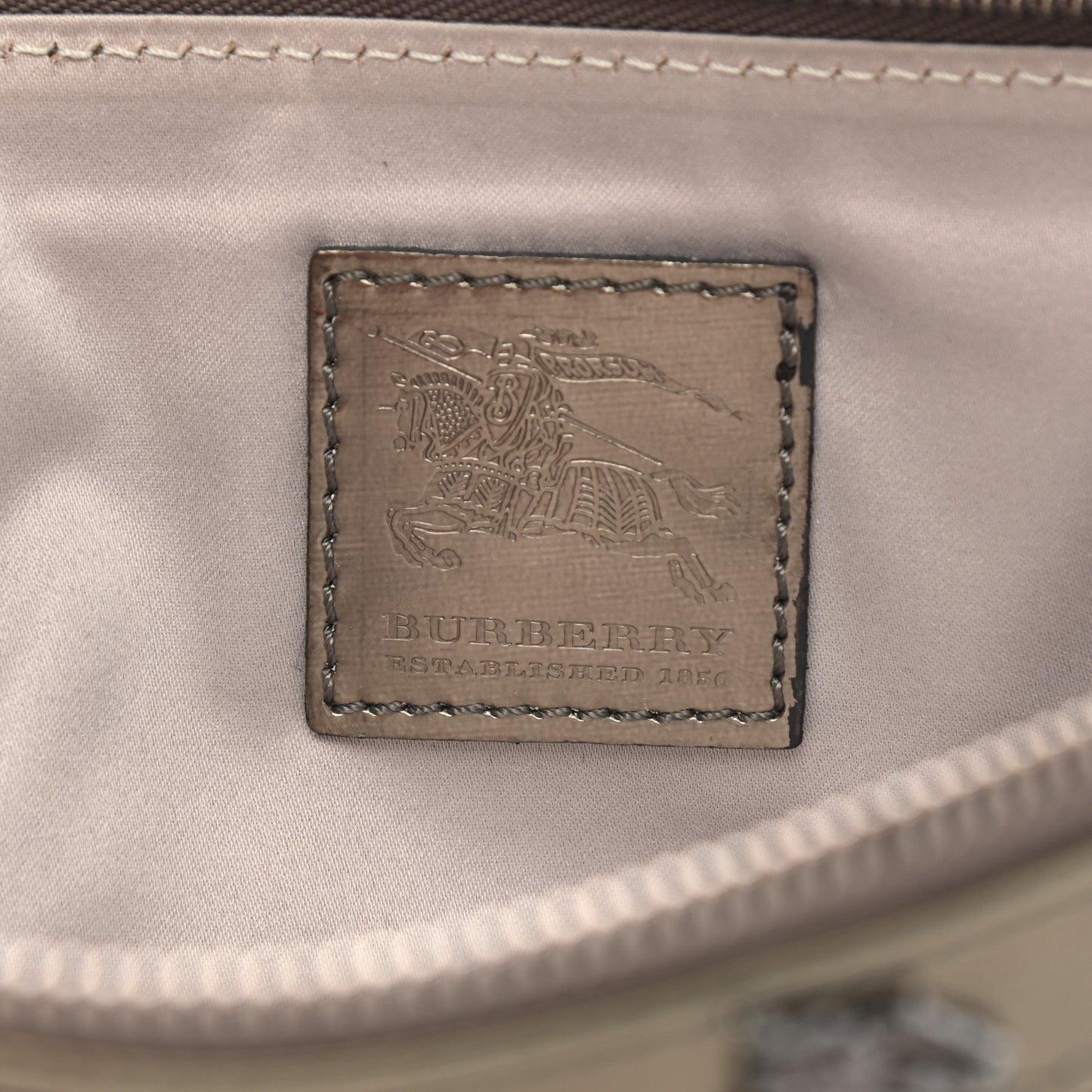 Metallic Patent Calfskin House Check Sliced Ashcombe Clutch