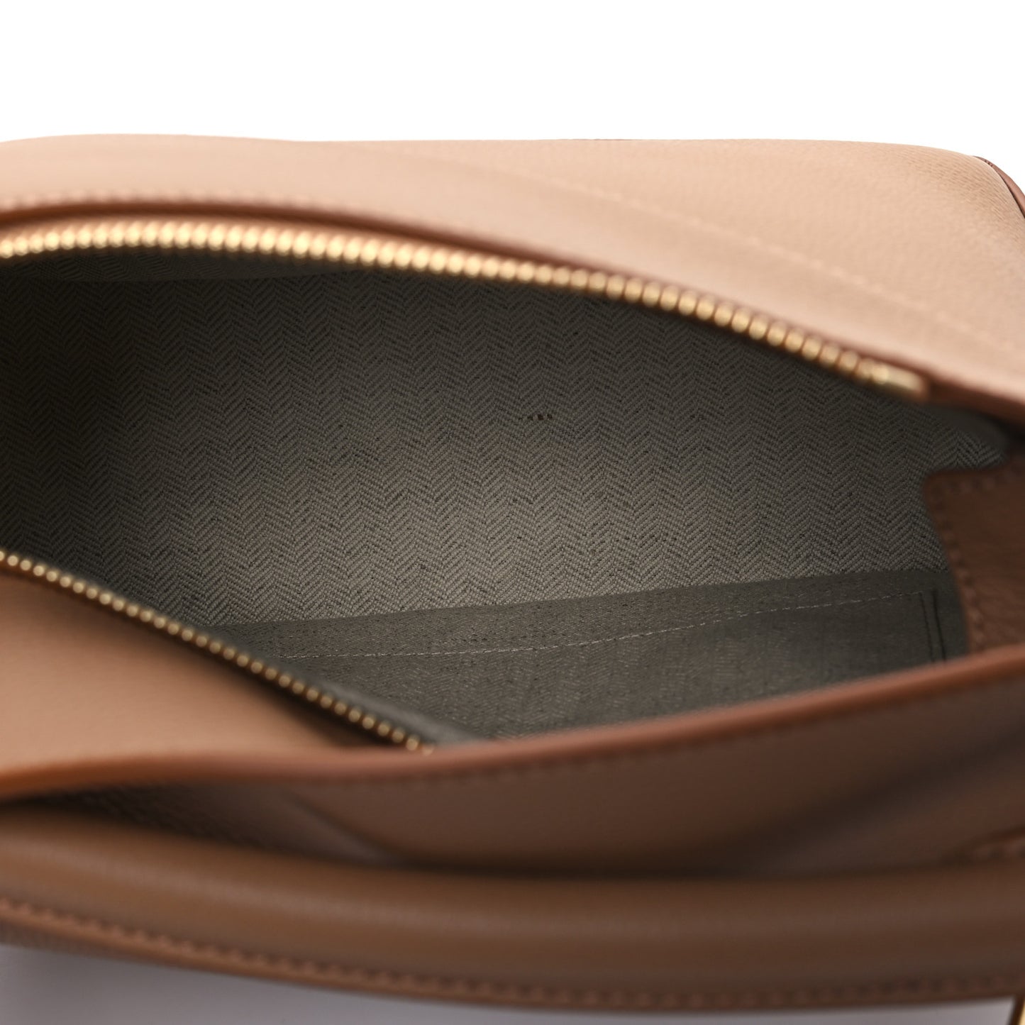 Grained Calfskin Small Puzzle Edge Bag Toffee