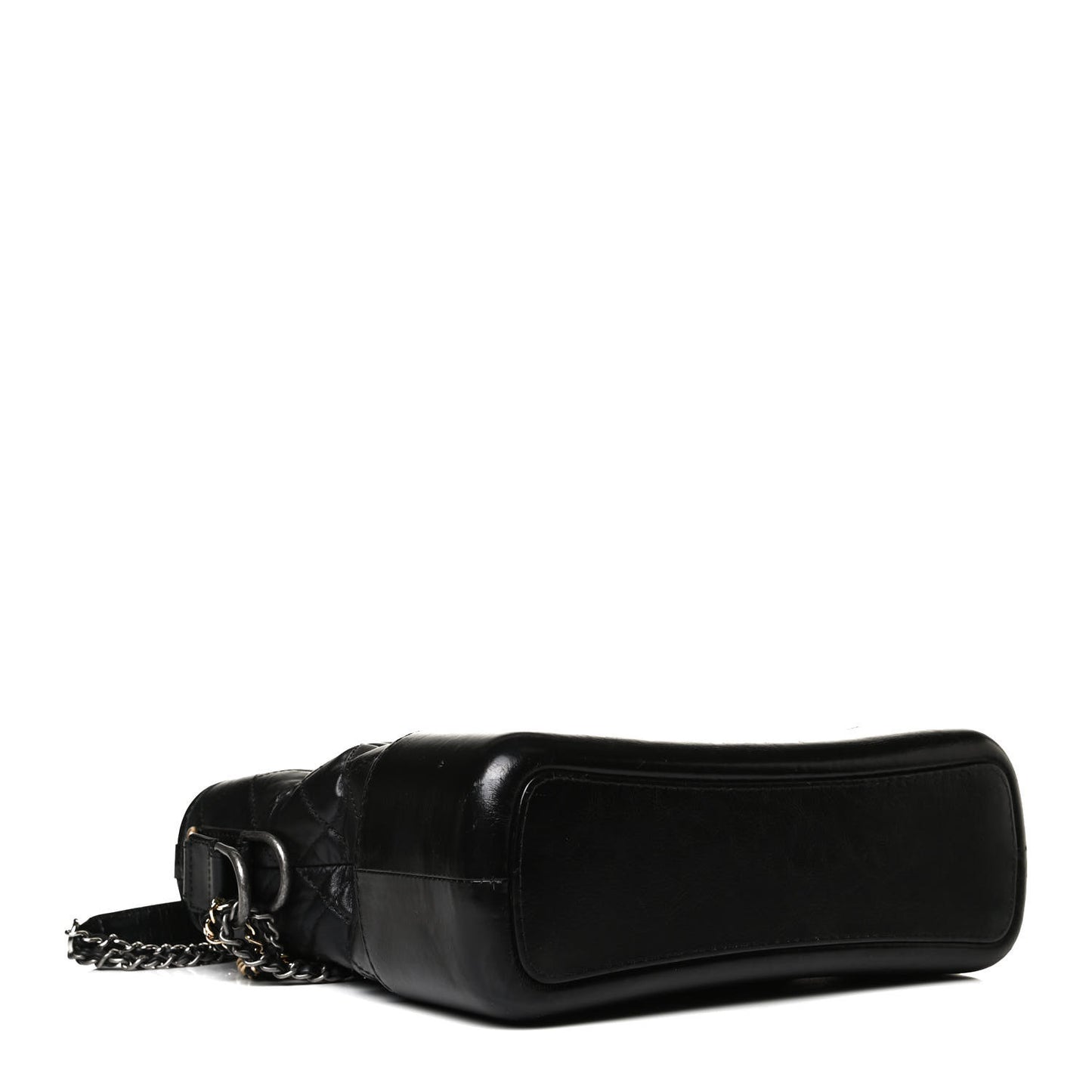Aged Calfskin Quilted Medium Gabrielle Hobo Black