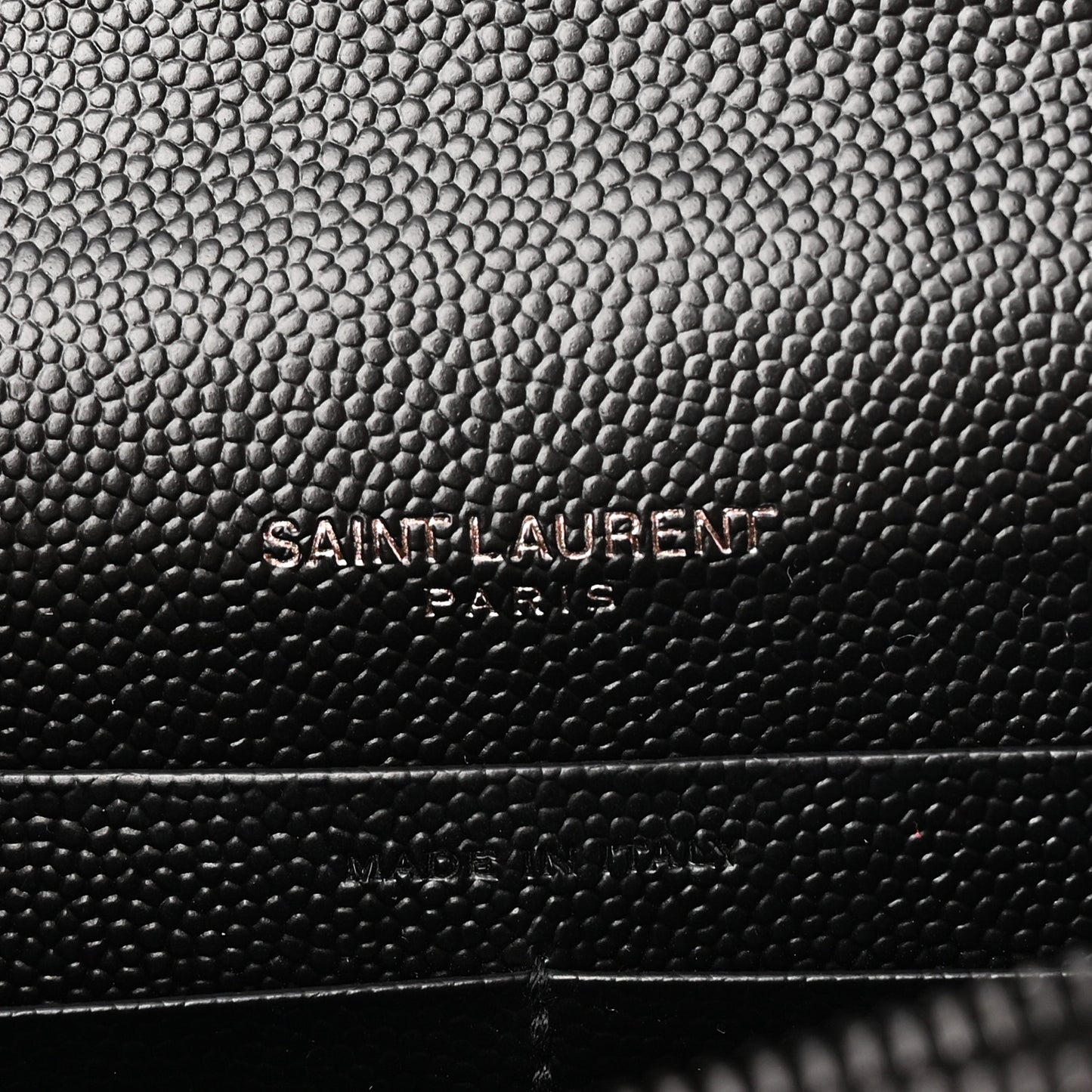 Grain De Poudre Matelasse Chevron Monogram Monochrome Envelope Chain Wallet Black