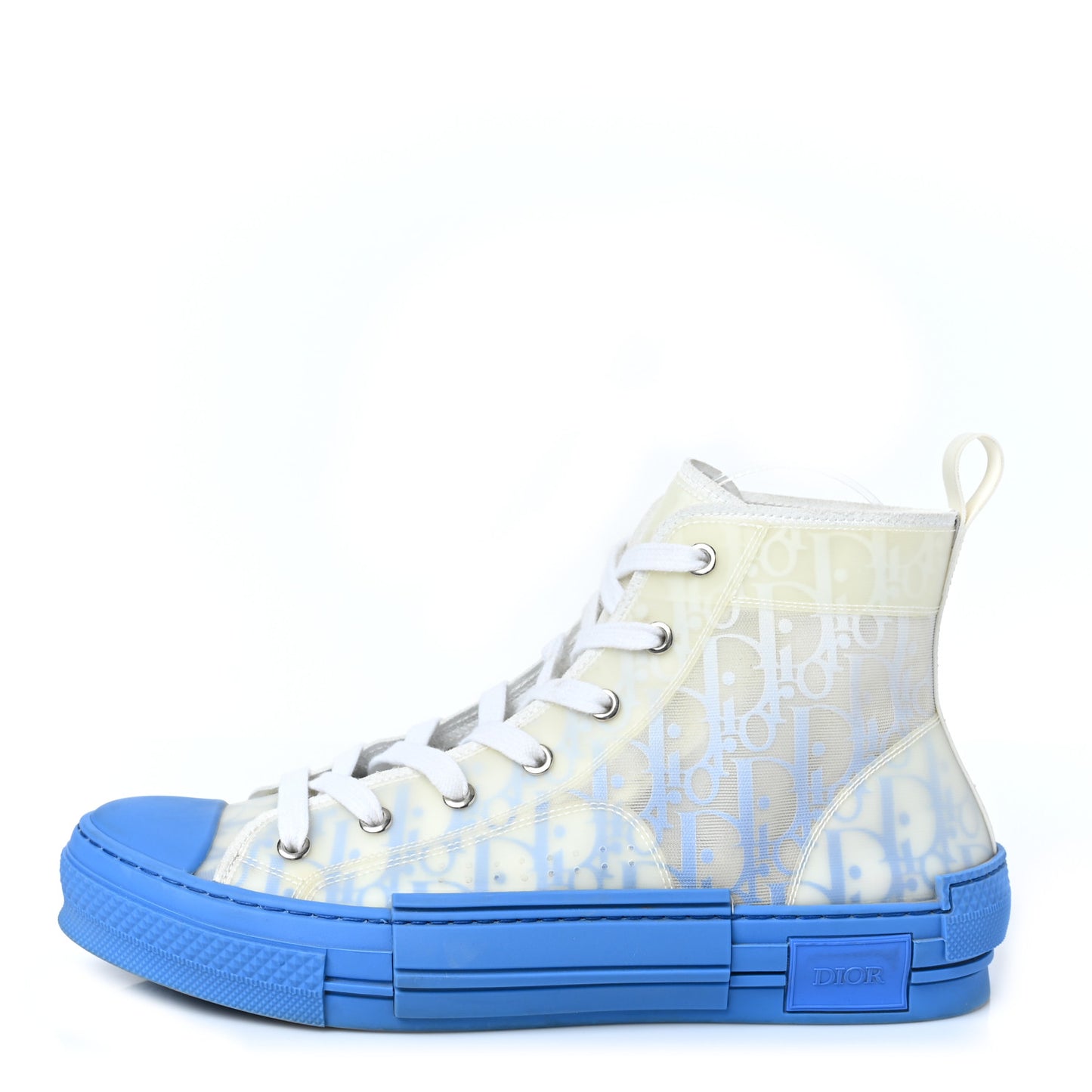 Technical Canvas Oblique Gradient Mens B23 High Top Sneakers 41 Blue